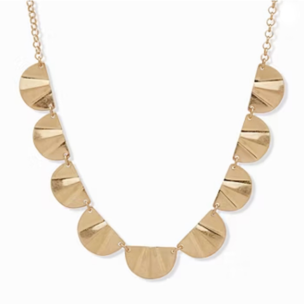 NWT a.n.a goldtone 16” minimalist collar necklace - Picture 2 of 8